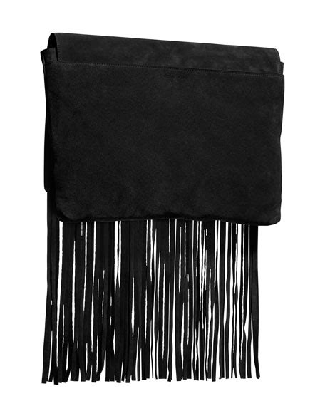 michael kors joni suede fringe clutch|Michael Kors Joni Fringe Suede Clutch .